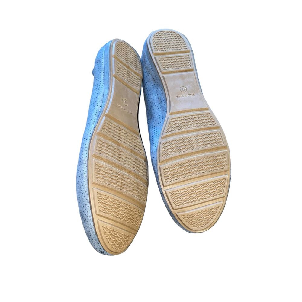 American Rag Cie Aellie Perforated Fabric Ballet Flat shoes blue size 11 NEW - Picture 8 of 9